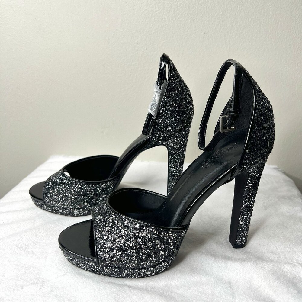 NEW! Black Glitter Sparkly Heels - Picture 1 of 10